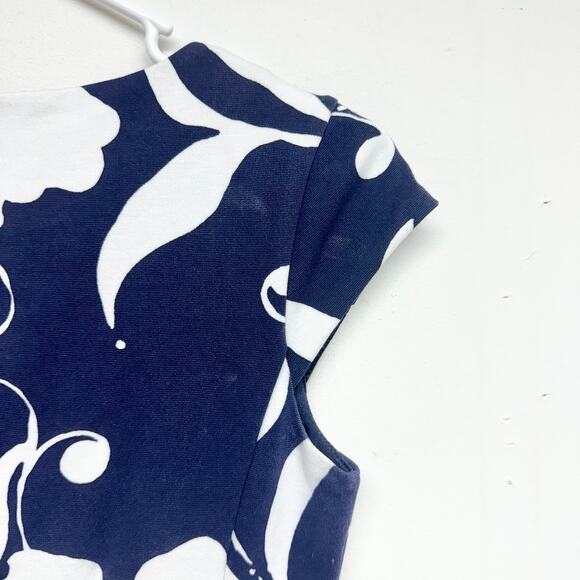 Lilly Pulitzer Women Briella Navy and Coral Short Sleeve Mini Dress X-Small - Picture 4 of 5